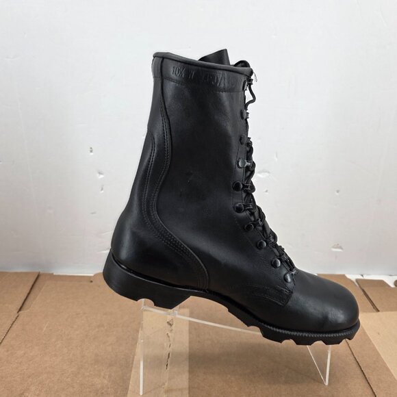 Vintage 1989 PJ RO Search US Air Force Issued Black Leather Combat Boots 10.5 W - Picture 7 of 13